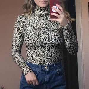 Shein Leopard Print Turtleneck